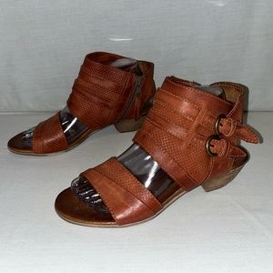 Miz Mooz Cyrus Heeled Leather Sandals